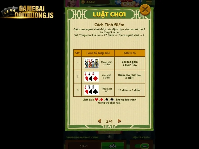 Các cửa đặt và cách phân định thắng thua 