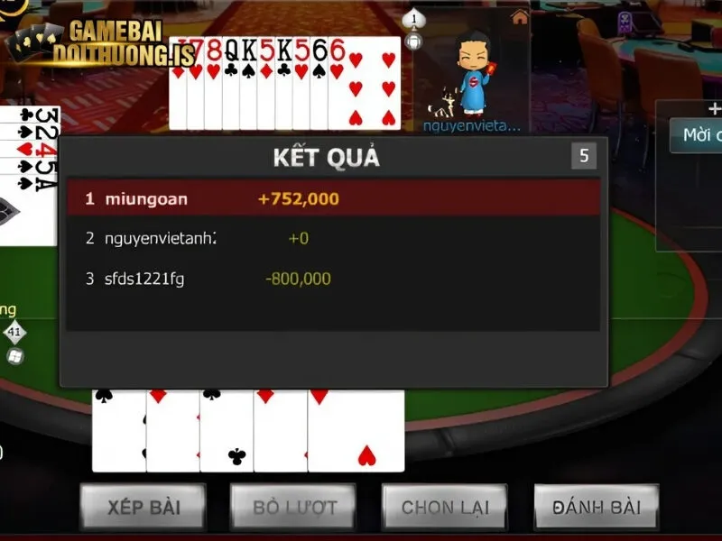 Cách ăn các lá bài trong ván cược 