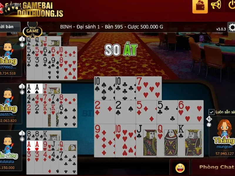 Tính giá trị của các quân bài trong ván 