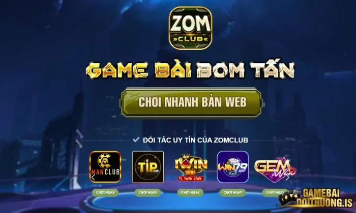 Cổng game bài đổi thưởng iOS đình đám mang tên Zomclub