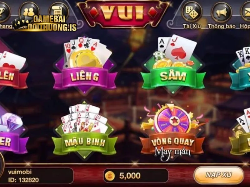 Hàng loạt game bài đổi thưởng hay tại VUI MOBILE