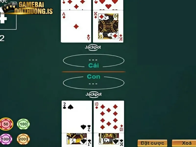 Hệ thống các cửa đặt của game bài 