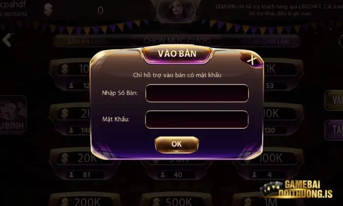 Mỗi ván đấu có từ 4 đến 6 người tham gia