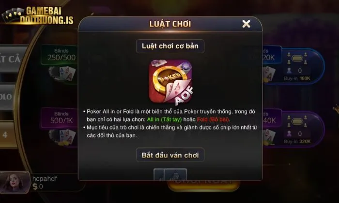 Luật chơi dễ hiểu tại Poker Gemwin