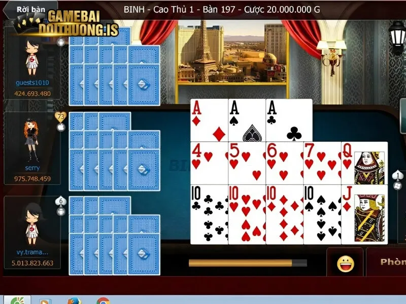 Quy tắc khi chia các lá bài của Mậu Binh 