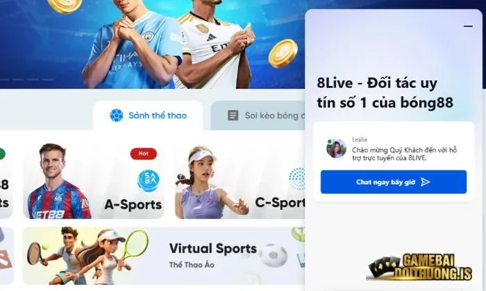 Nhân sự 8live trực chat 24/7