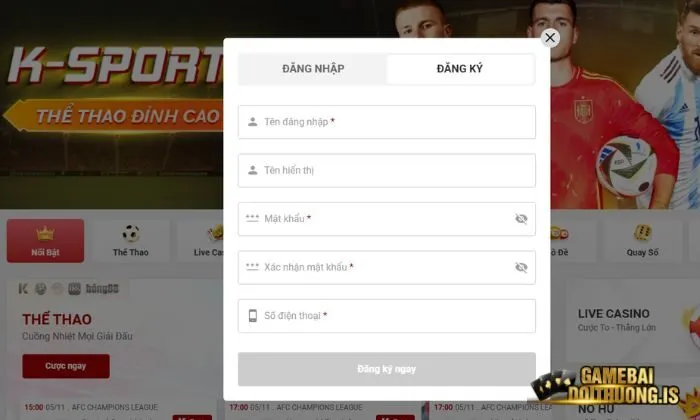 Điền thông tin đăng ký Mibet 