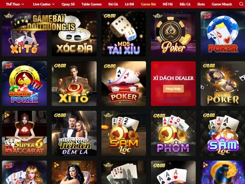 Thoải mái lựa chọn các trò chơi bài truyền thống Việt Nam